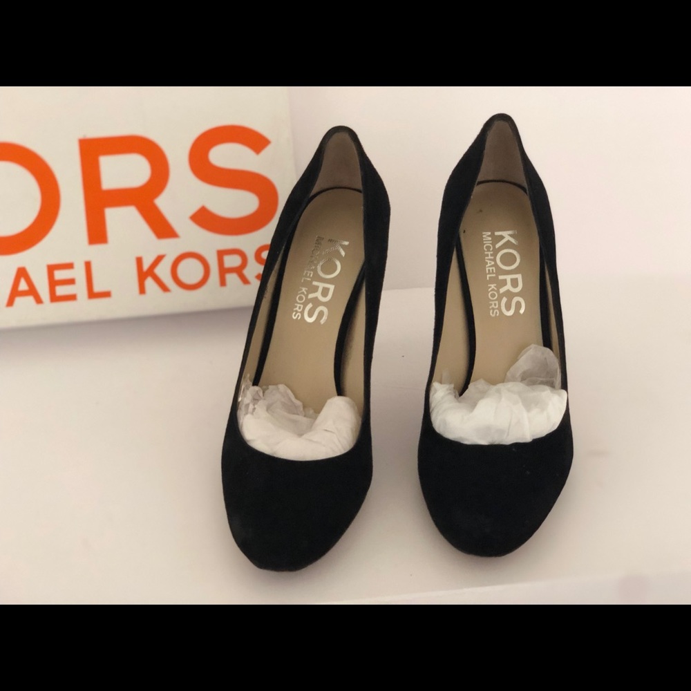 Michael Kors black suede heels.